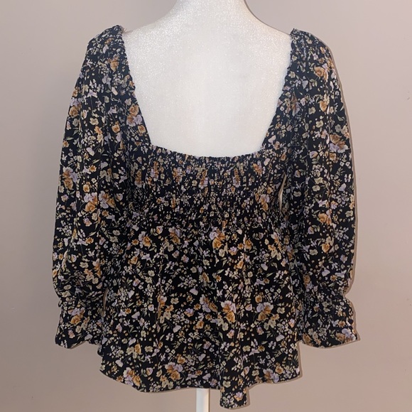 Entro Boho Floral Babydoll Peasant Blouse - Picture 6 of 15